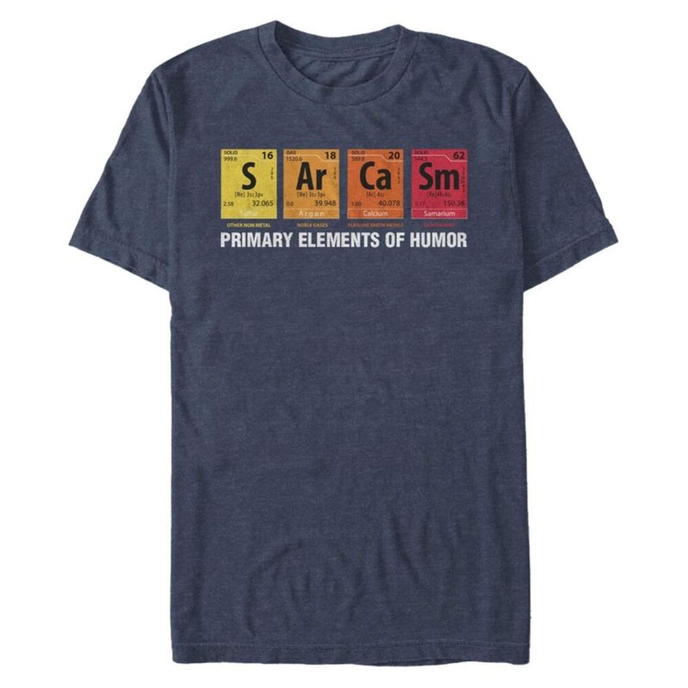 Fifth Sun Mens Elements Of Humor Periodic Table Graphic T-Shirt, NWT